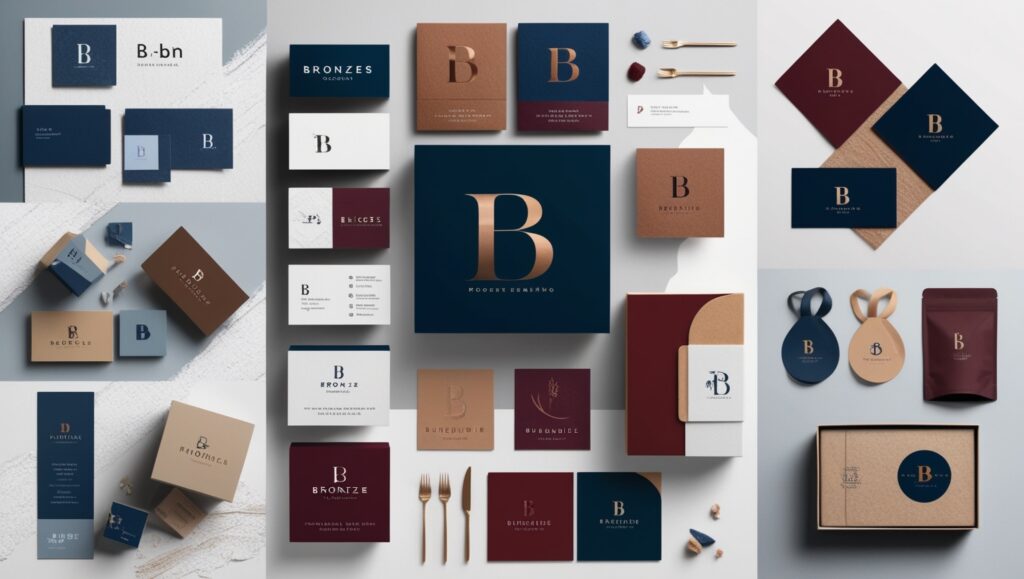 branding and design projects using b colors 