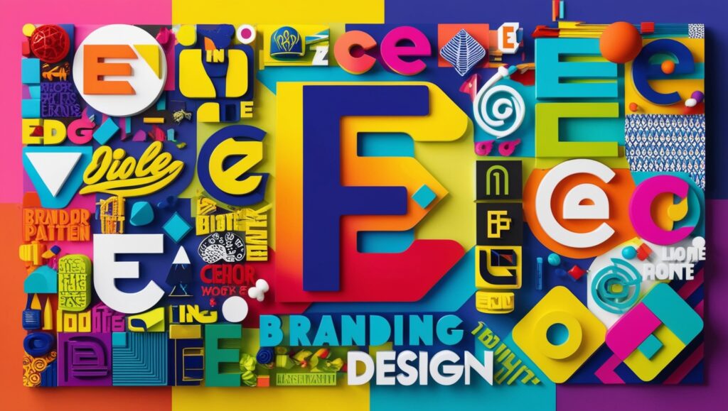 colors with letter e in design 