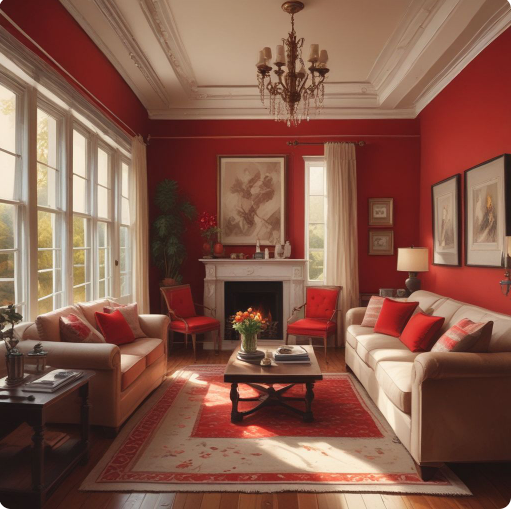 red and beige color combination 