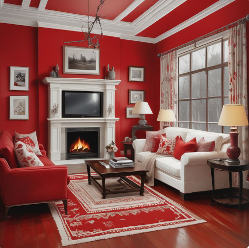 red and white color combination 