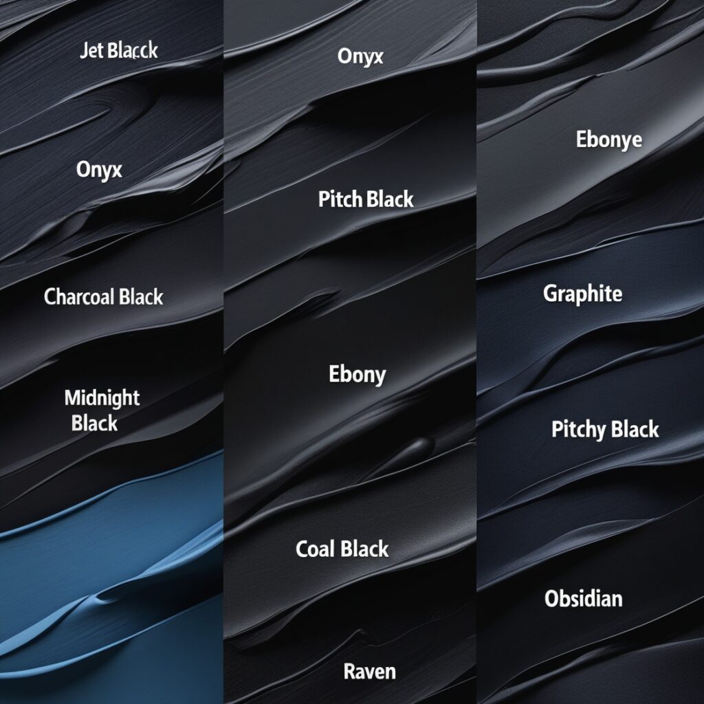 black color names