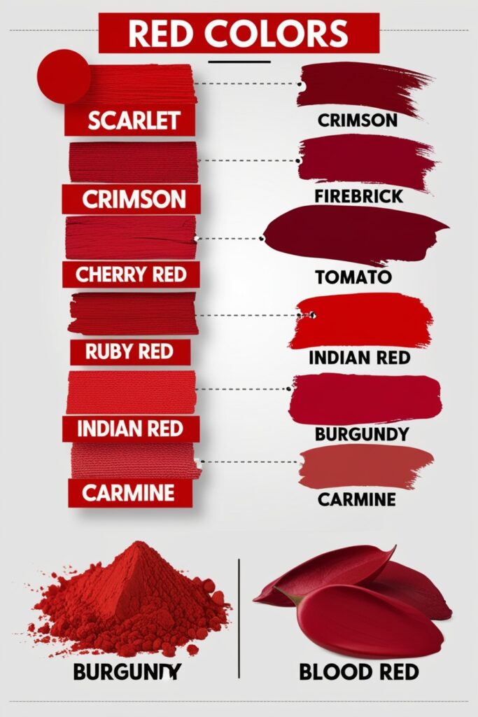 red color names